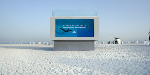 Adidas liquid billboard