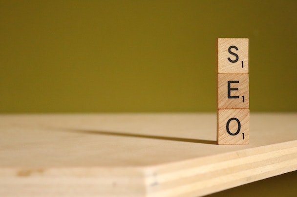 SEO spelt with scrabble letters